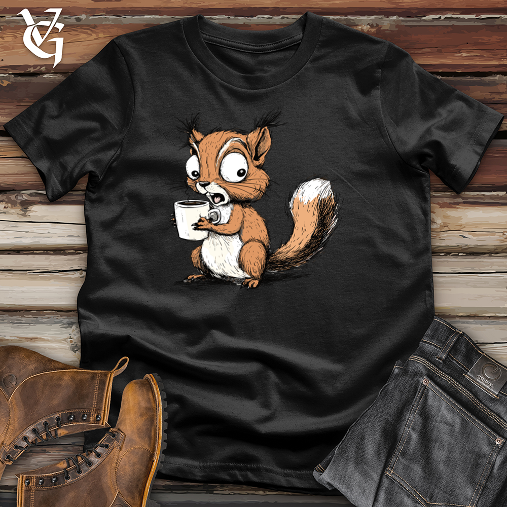 Viking Goods Over Caffeinated Squirrel Softstyle Tee Black / S