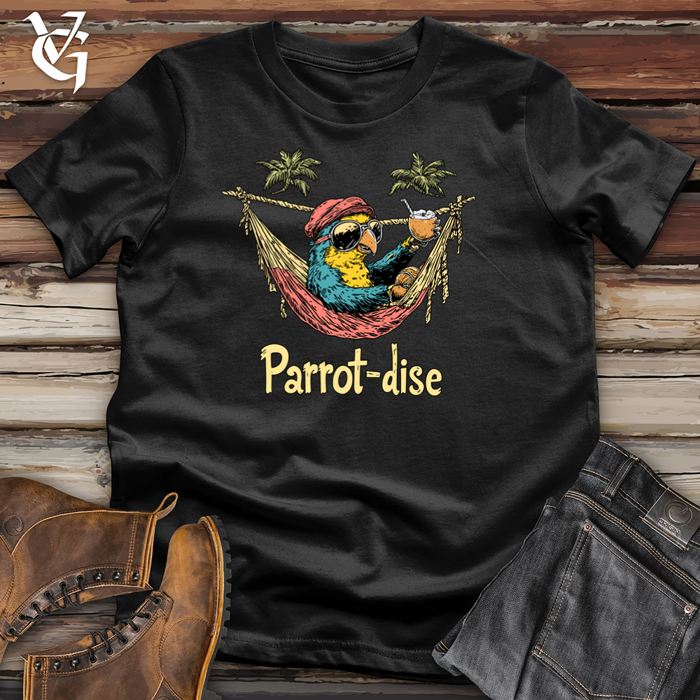 Viking Goods Parrotdise Softstyle Tee Black / S