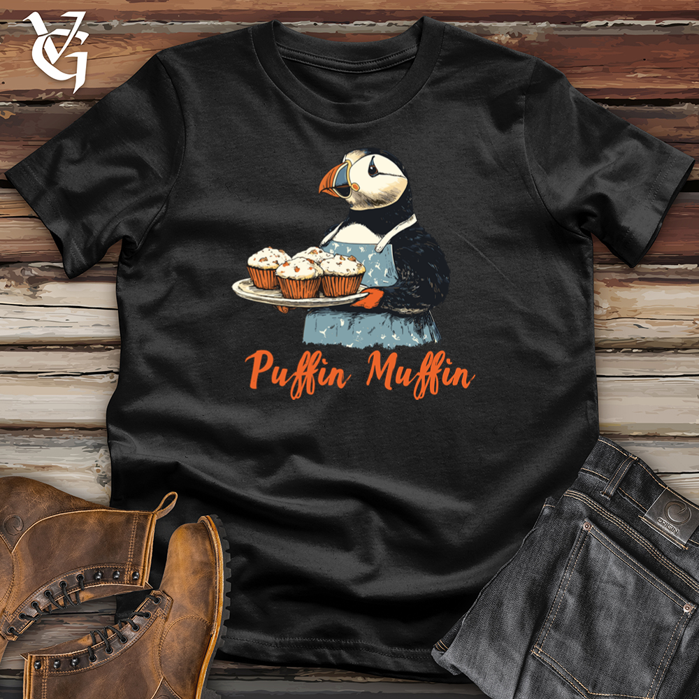 Viking Goods Puffin Muffin Softstyle Tee Black / S