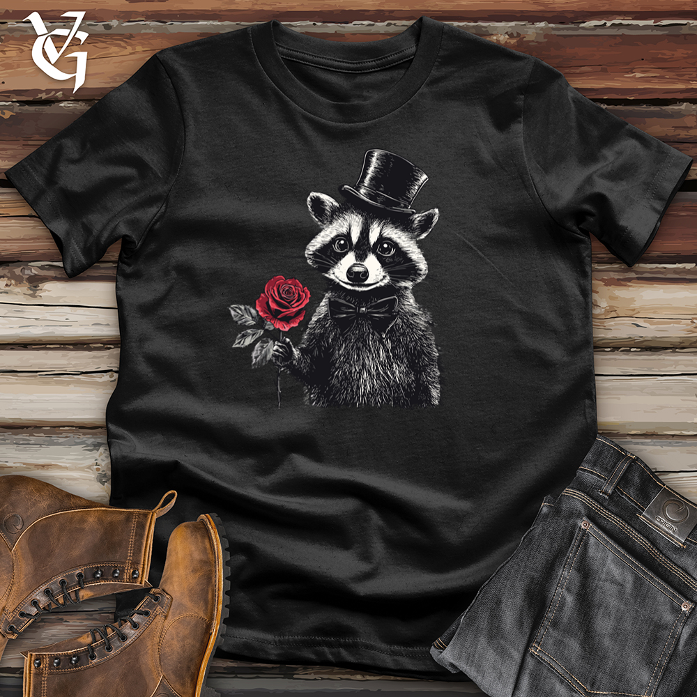 Viking Goods Raccoon Valentine Softstyle Tee Black / S