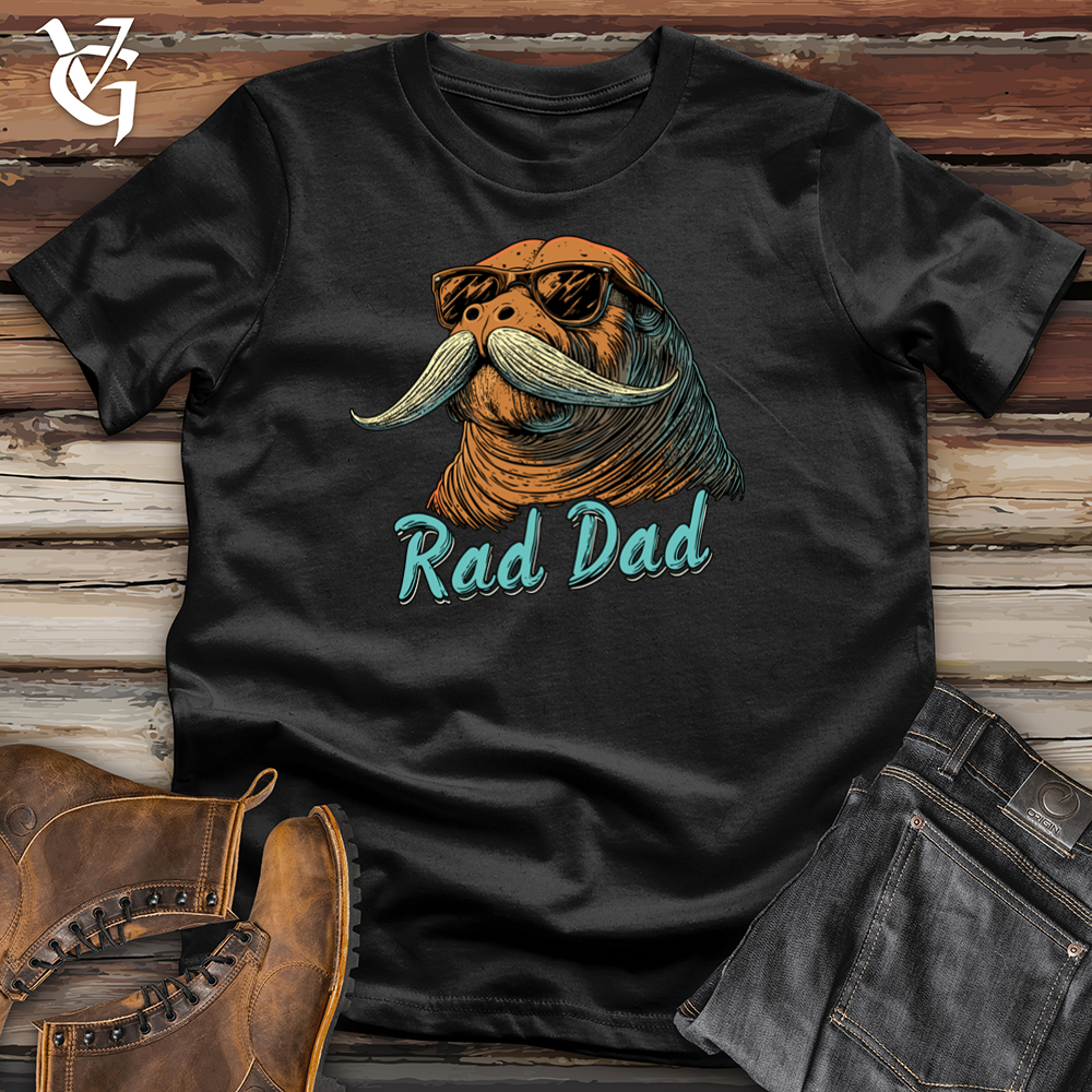 Viking Goods Rad Dad Walrus Softstyle Tee Black / S