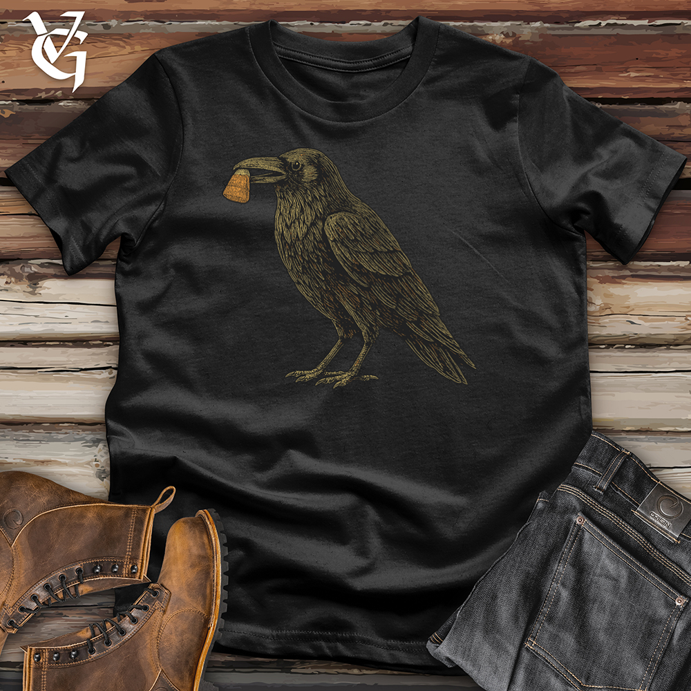 Viking Goods Raven Candy Corn Softstyle Tee Black / S