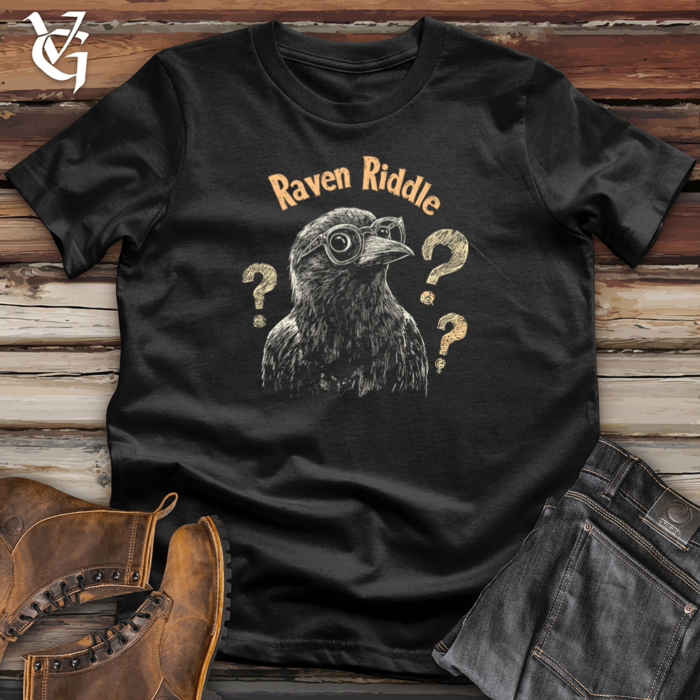 Viking Goods Raven Riddle Softstyle Tee Black / S