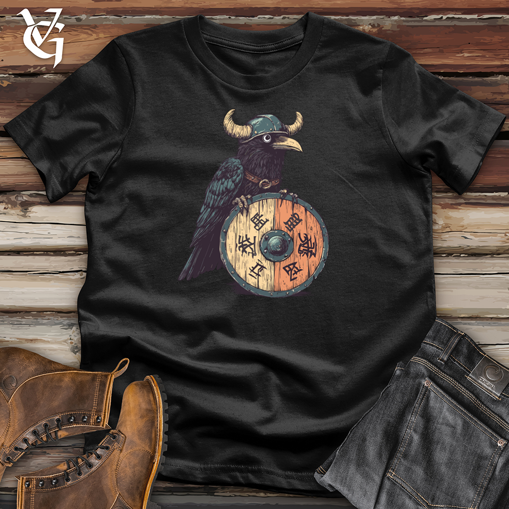 Viking Goods Raven With Shield Softstyle Tee Black / S