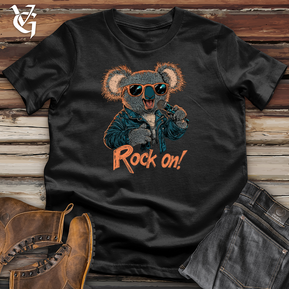 Viking Goods Rock On Koala Softstyle Tee Black / S