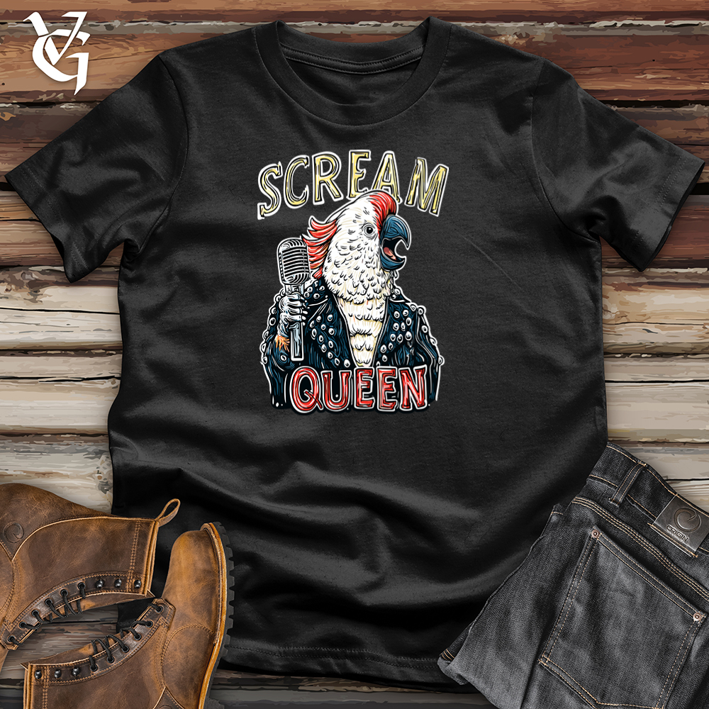 Viking Goods Scream Queen Cockatoo Softstyle Tee Black / S