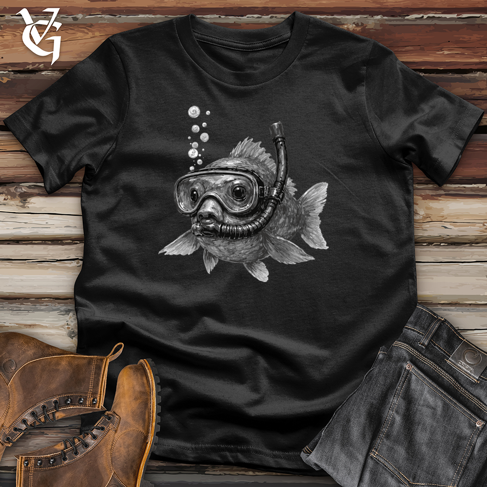 Viking Goods Scuba Diver Fish Softstyle Tee Black / S