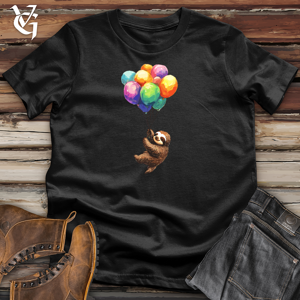 Viking Goods Sloth Balloons Softstyle Tee Black / S