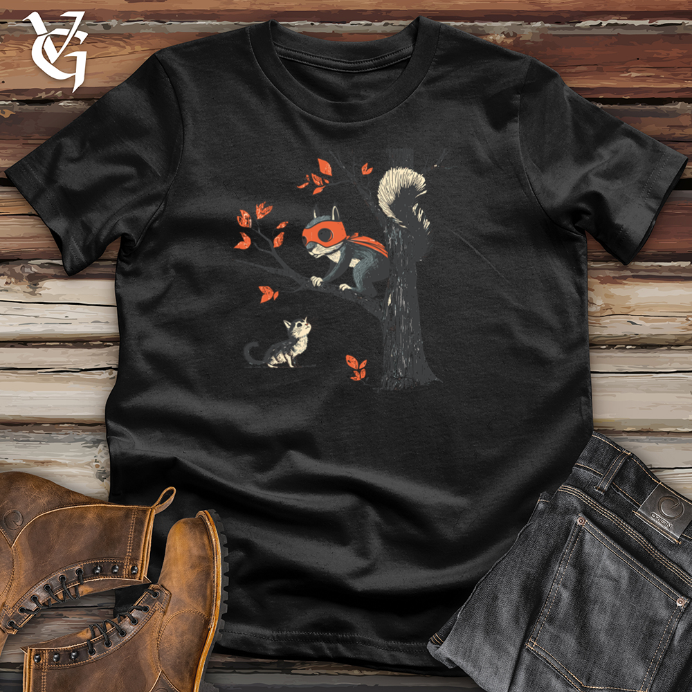Viking Goods Squirrel Cat Chase Softstyle Tee Black / S