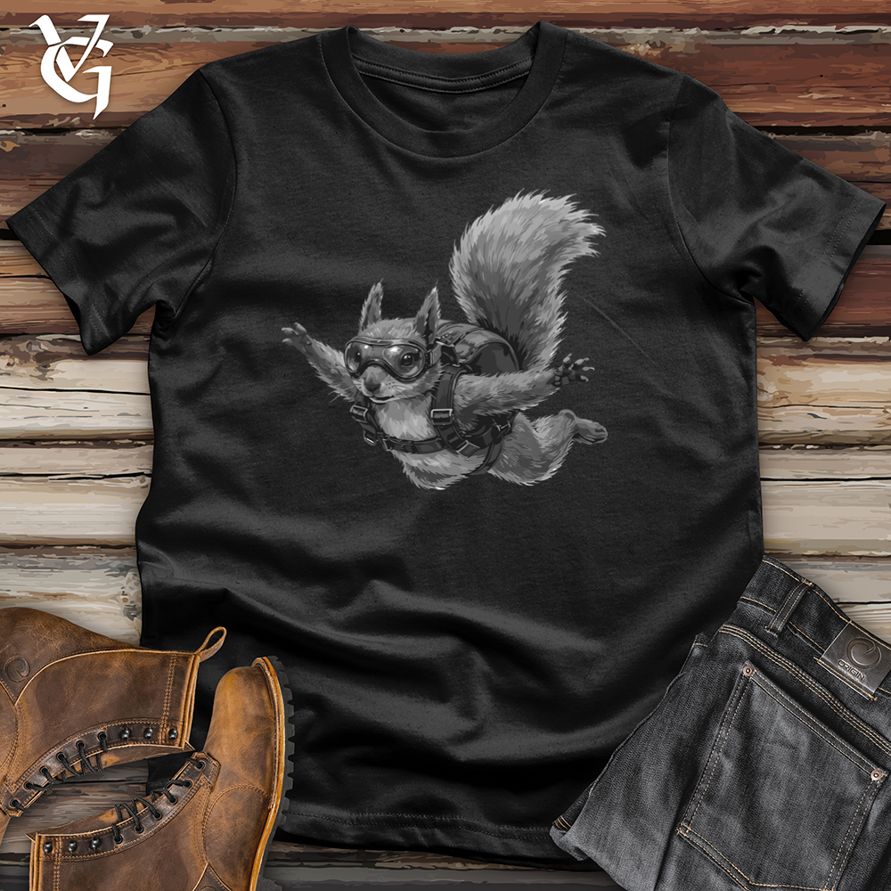Viking Goods Squirrel Earhart Softstyle Tee Black / S