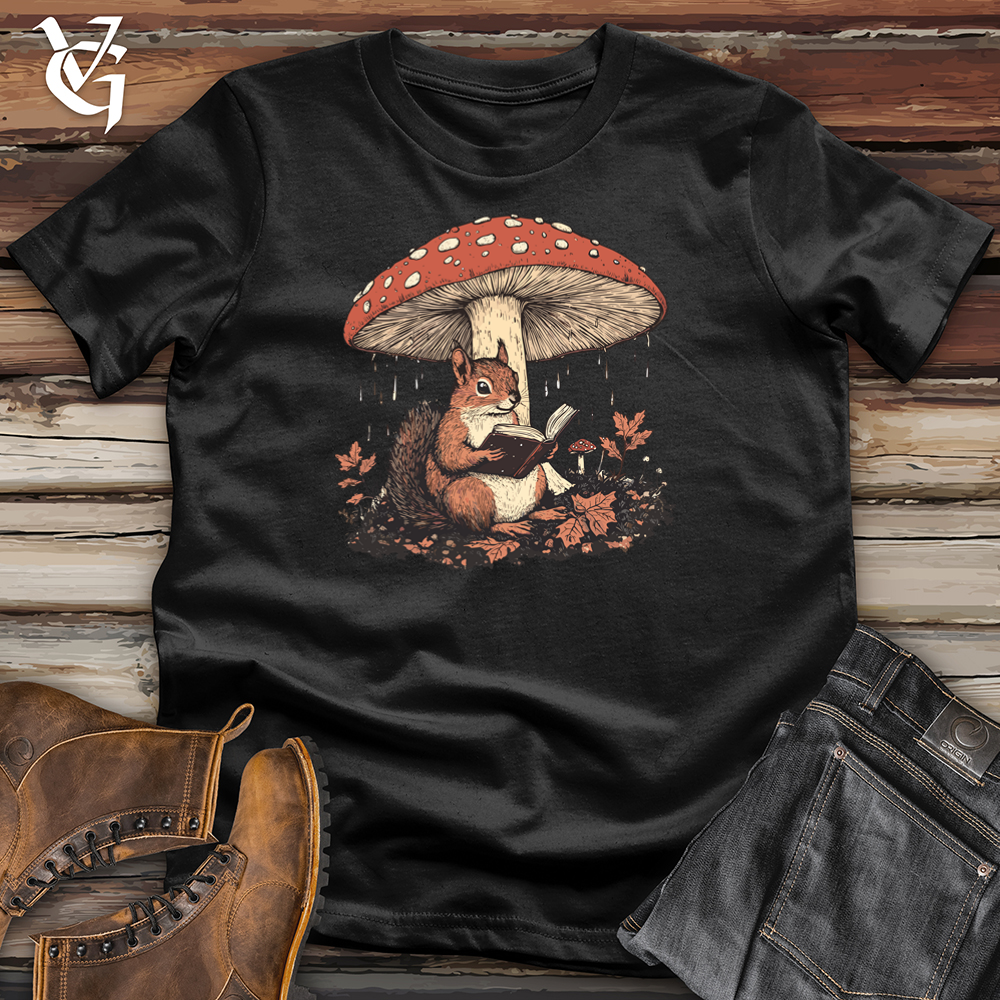 Viking Goods Squirrel Mushroom Read Softstyle Tee Black / S