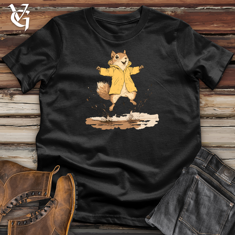 Viking Goods Squirrel Puddles Softstyle Tee Black / S