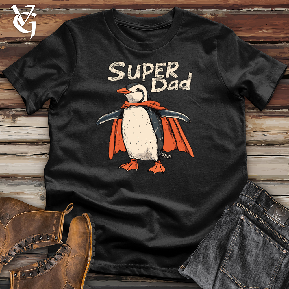 Viking Goods Super Dad Penguin Softstyle Tee Black / S