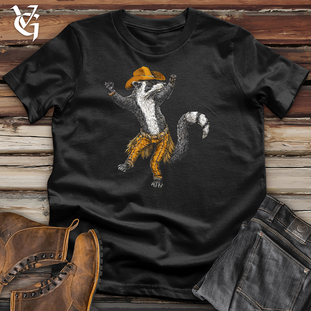 Viking Goods Tanuki Line Dancing Softstyle Tee Black / S