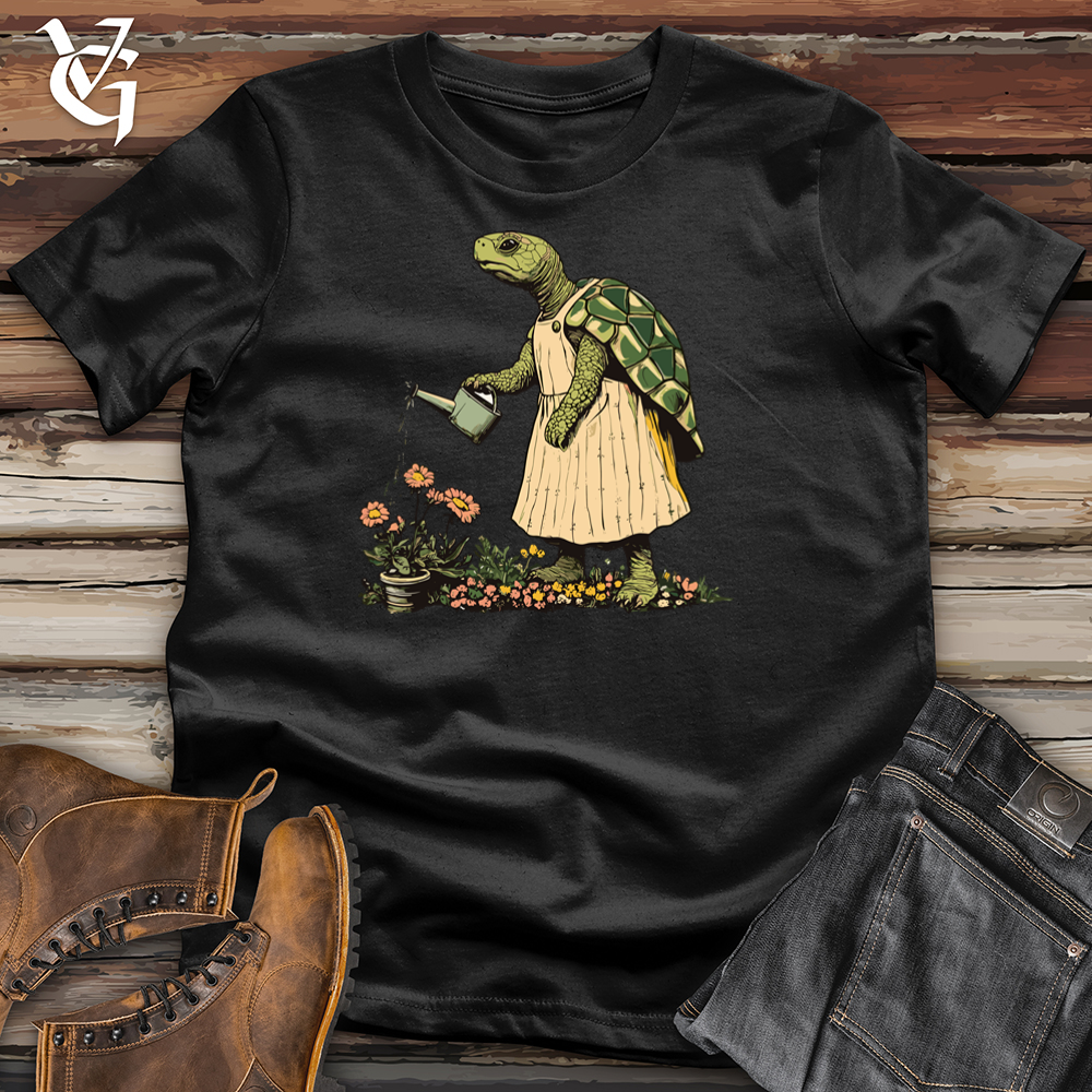 Viking Goods Turtle Gardener Softstyle Tee Black / S