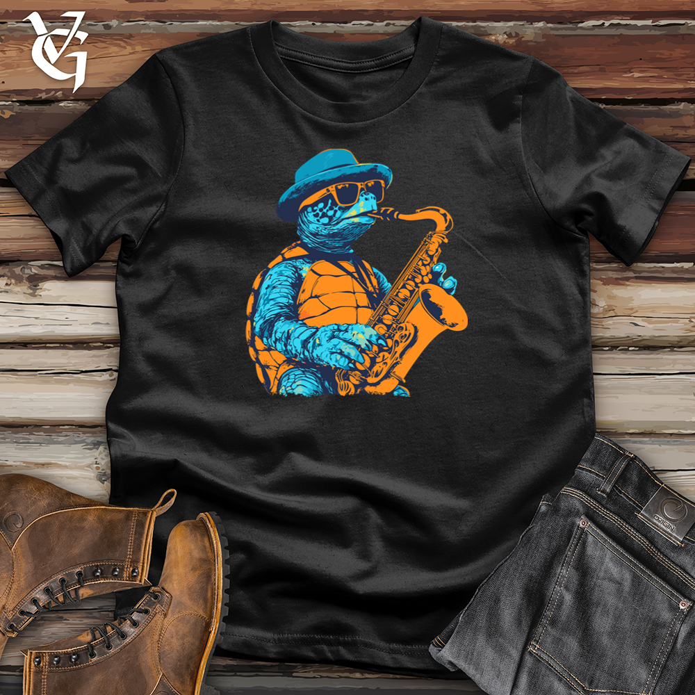 Viking Goods Turtle Sax Softstyle Tee Black / S
