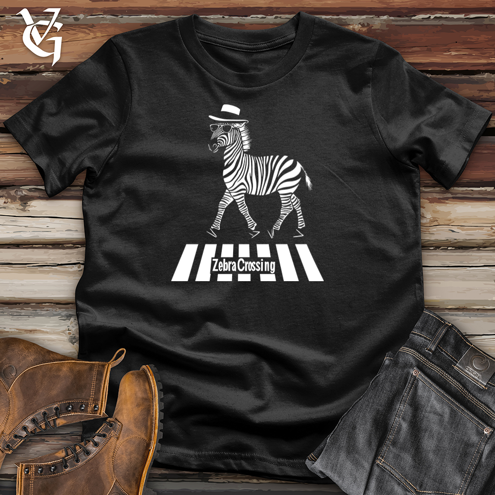 Viking Goods Zebra Crossing Softstyle Tee Black / S