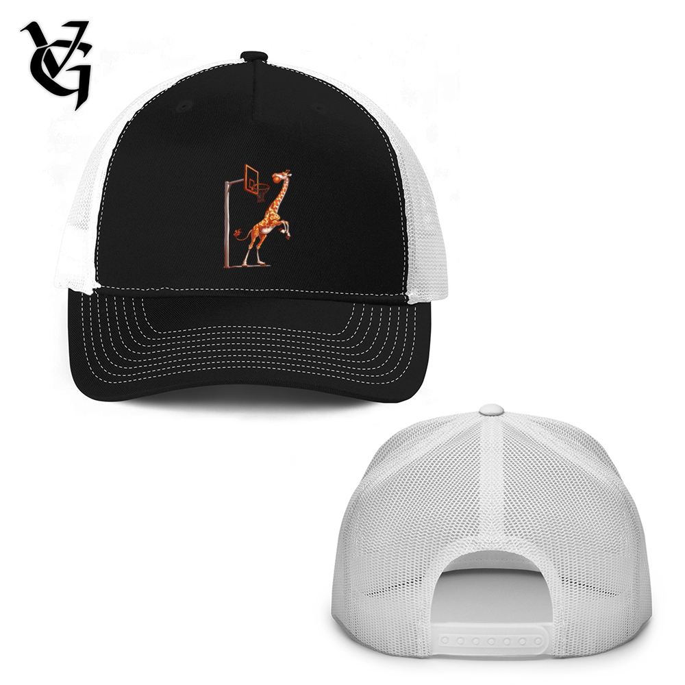 Viking Goods Giraffe Hoops Slam Trucker Hat Black/ White