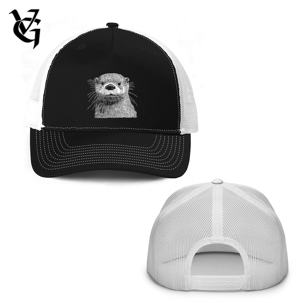 Viking Goods Otter Trucker Hat Black/ White