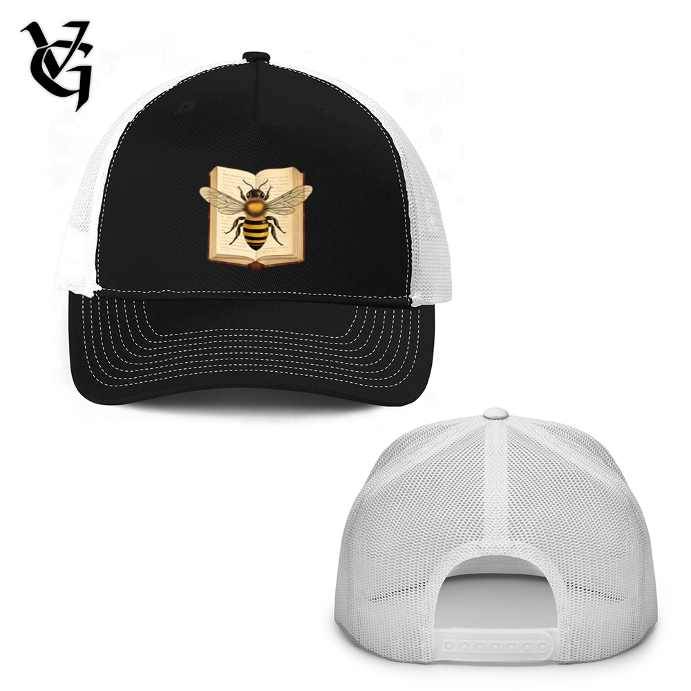 Viking Goods Rather Bee Reading Trucker Hat Black/ White