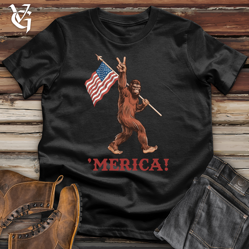 Viking Goods Merica Sasquatch Softstyle Tee Black / XS