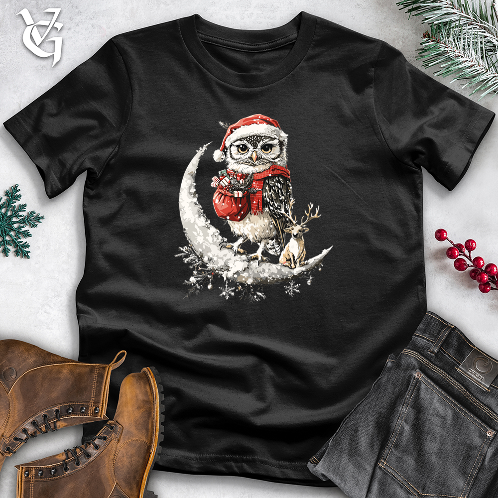 Viking Goods Santa Owl Softstyle Tee Black / XS