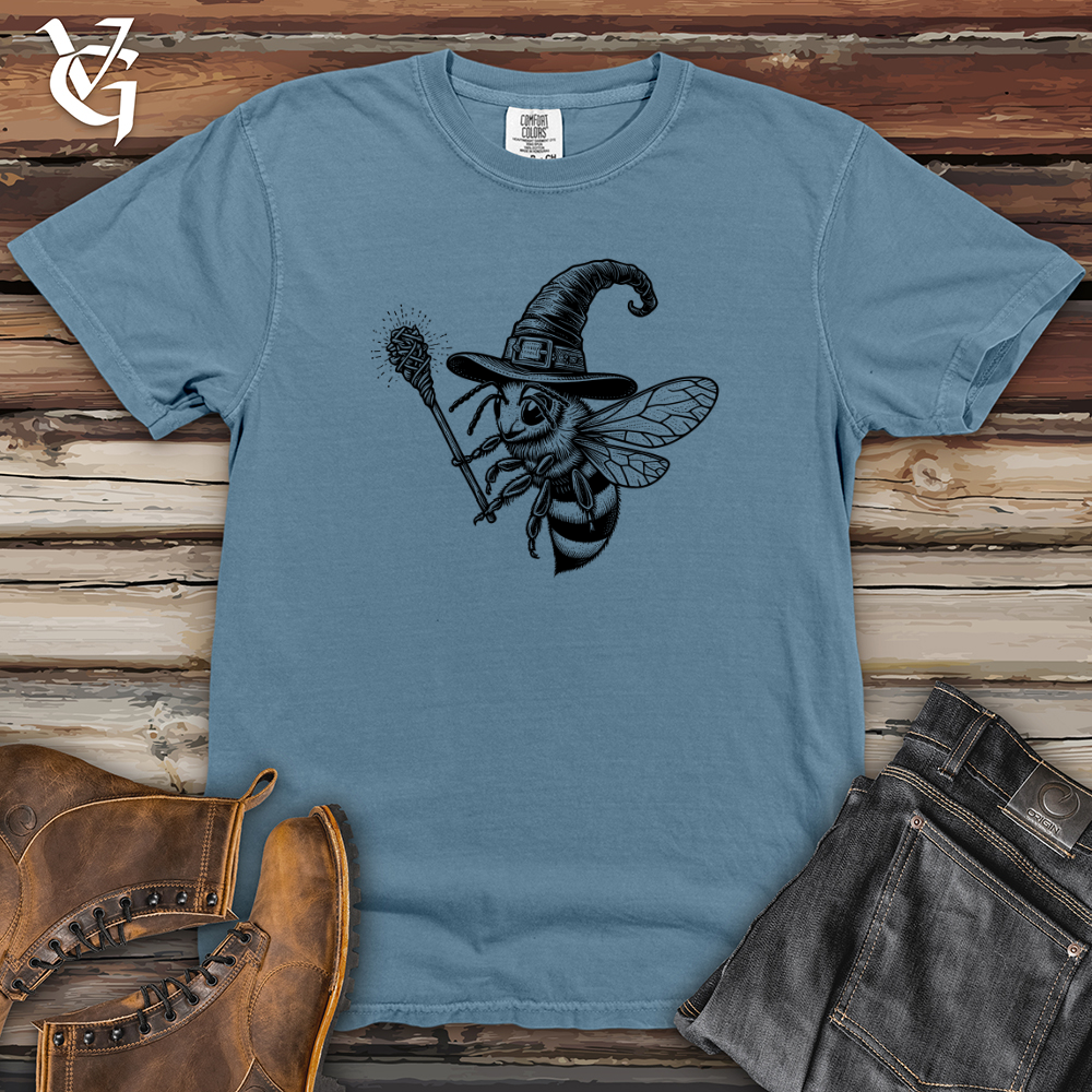 Viking Goods Bee in Witch Hat Heavy Cotton Comfort Colors Tee Blue Jean / L