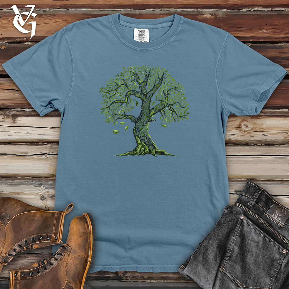 Viking Goods Celtic Tree Essence Heavy Cotton Comfort Colors Tee Blue Jean / L
