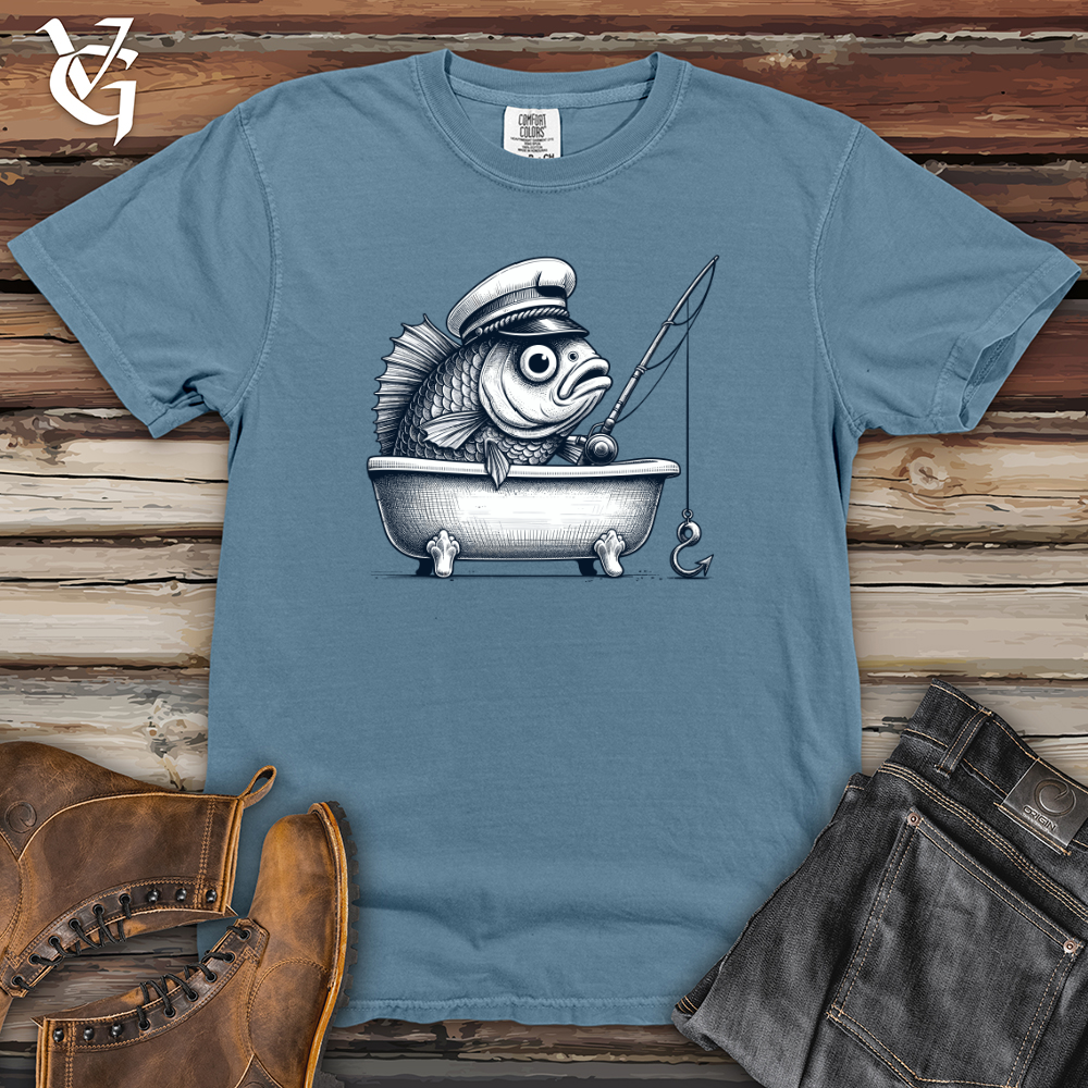 Viking Goods Fish Catching Fish Heavy Cotton Comfort Colors Tee Blue Jean / L