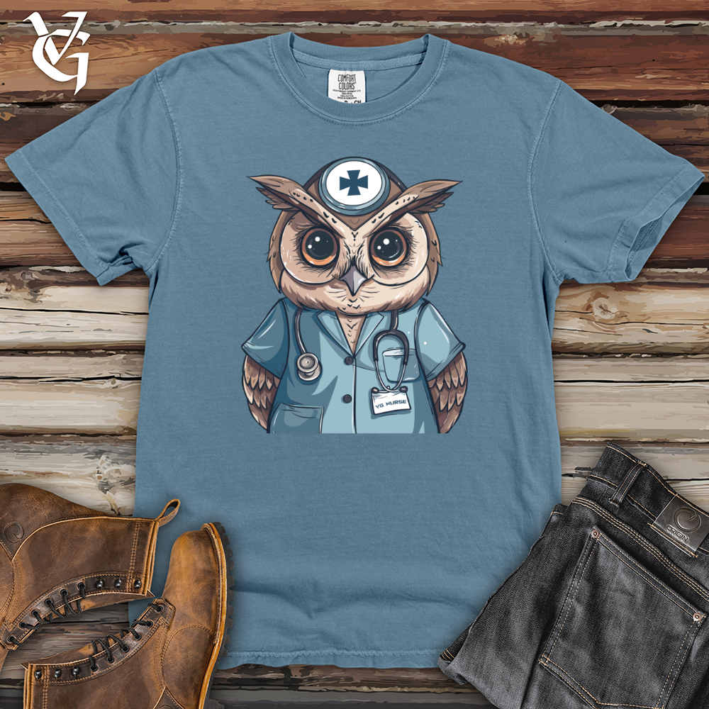 Viking Goods Healing Hoot Guardian Heavy Cotton Comfort Colors Tee Blue Jean / L