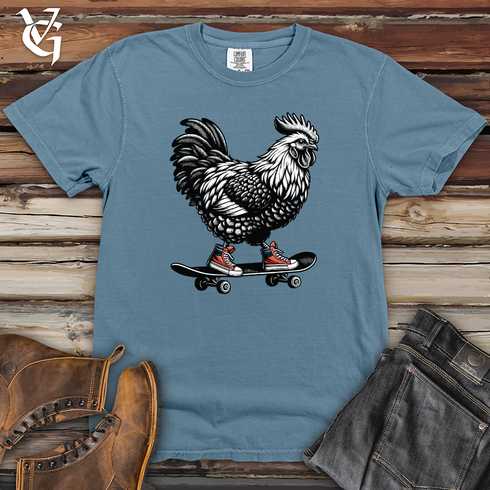 Viking Goods Hen Skating Heavy Cotton Comfort Colors Tee Blue Jean / L