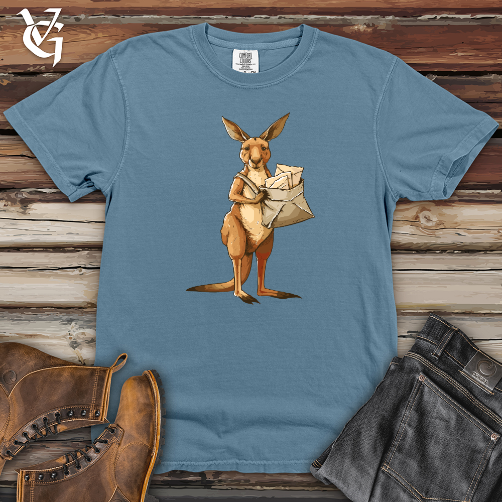 Viking Goods Kangaroo Mail Delivery Heavy Cotton Comfort Colors Tee Blue Jean / L