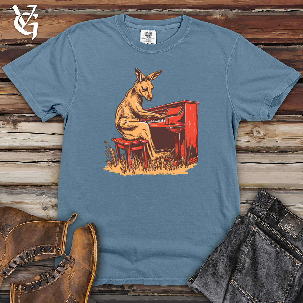 Viking Goods Kangaroo Piano Melody Heavy Cotton Comfort Colors Tee Blue Jean / L