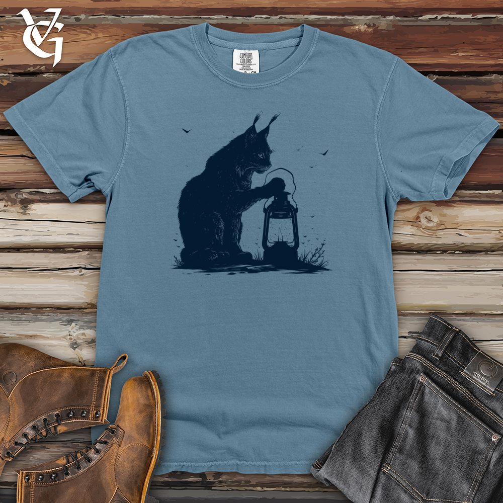 Viking Goods Lynx Lantern Guardian Heavy Cotton Comfort Colors Tee Blue Jean / L