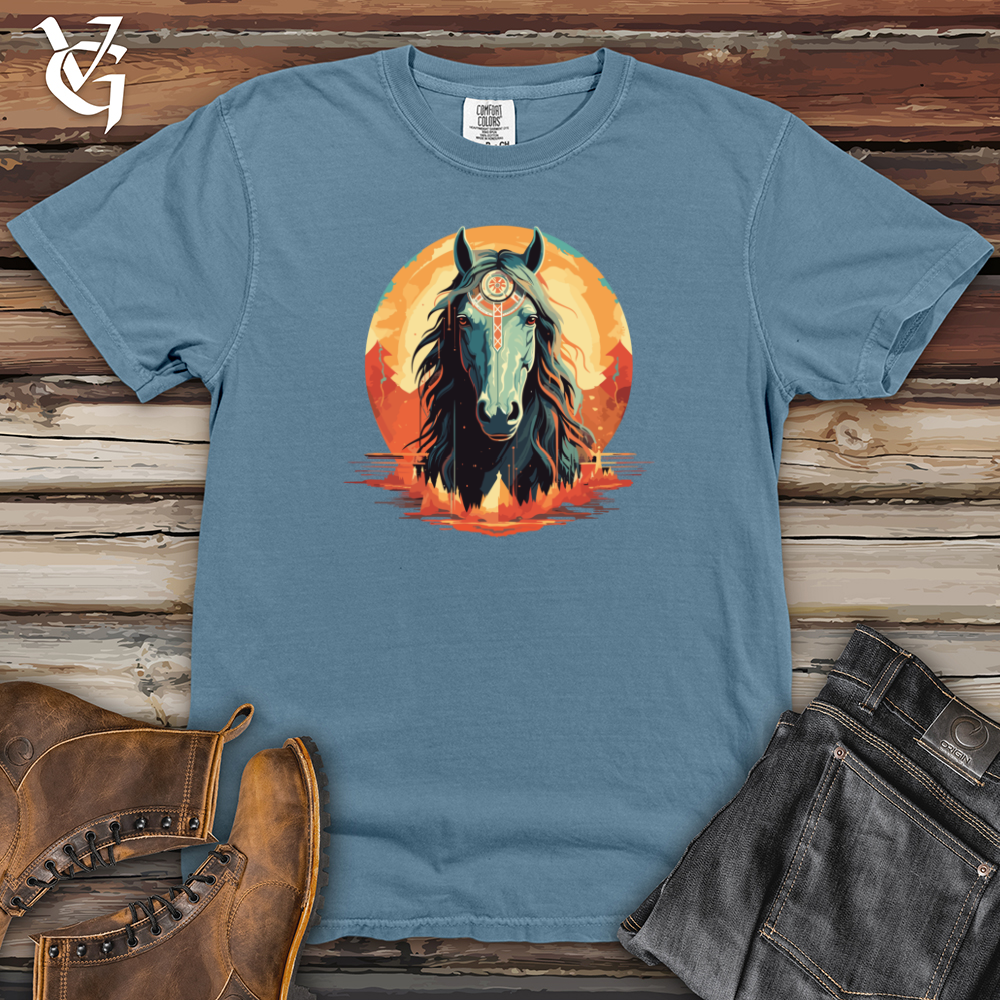 Viking Goods Mystical Dreamcatcher Horse Heavy Cotton Comfort Colors Tee Blue Jean / L