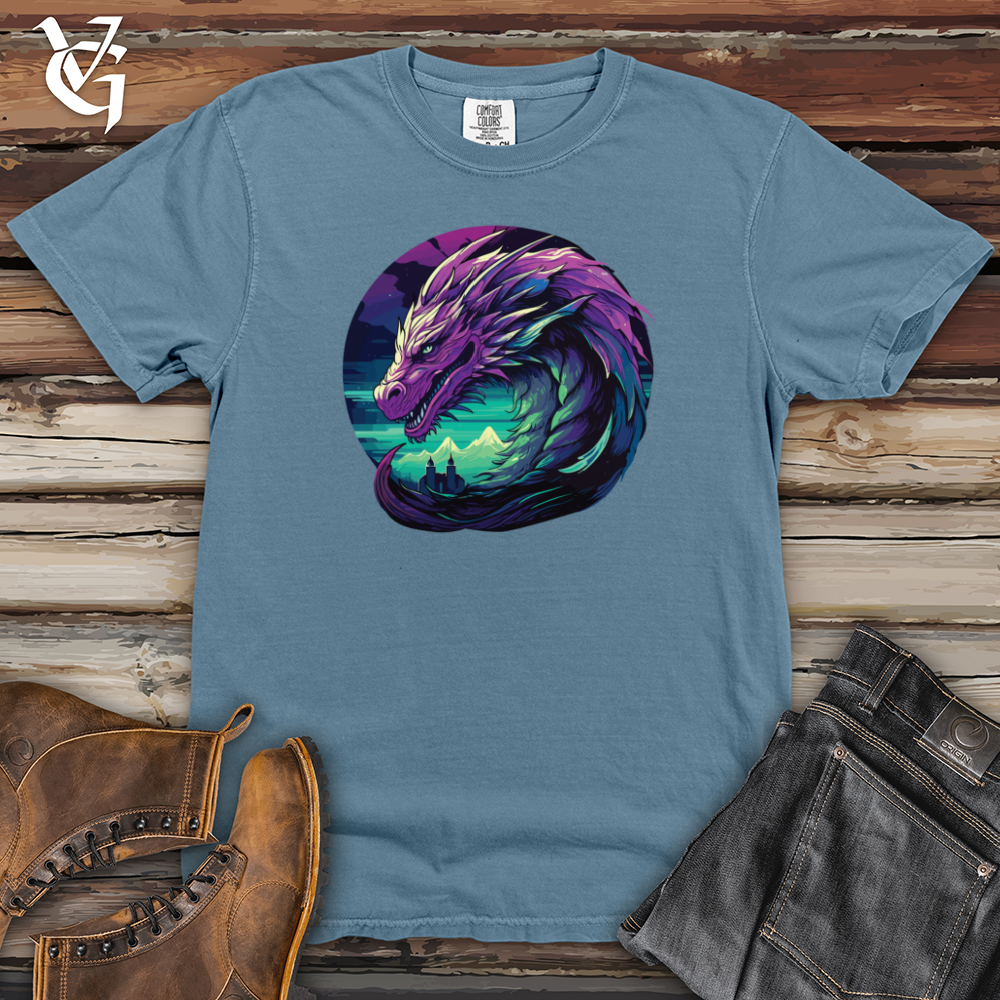 Viking Goods Neon Dragon Elegance Heavy Cotton Comfort Colors Tee Blue Jean / L