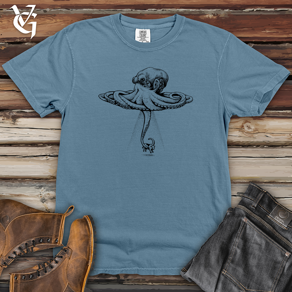 Viking Goods Octopus UFO Heavy Cotton Comfort Colors Tee Blue Jean / L