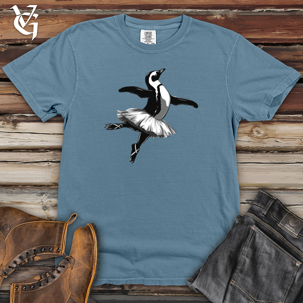 Viking Goods Penguin Ballet Pirouette Heavy Cotton Comfort Colors Tee Blue Jean / L