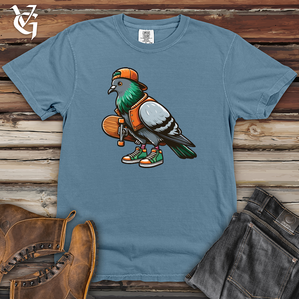 Viking Goods Pigeon Streetwear Heavy Cotton Comfort Colors Tee Blue Jean / L