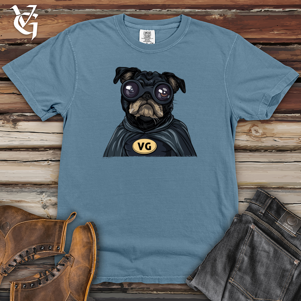 Viking Goods Pug VG Superhero Heavy Cotton Comfort Colors Tee Blue Jean / L