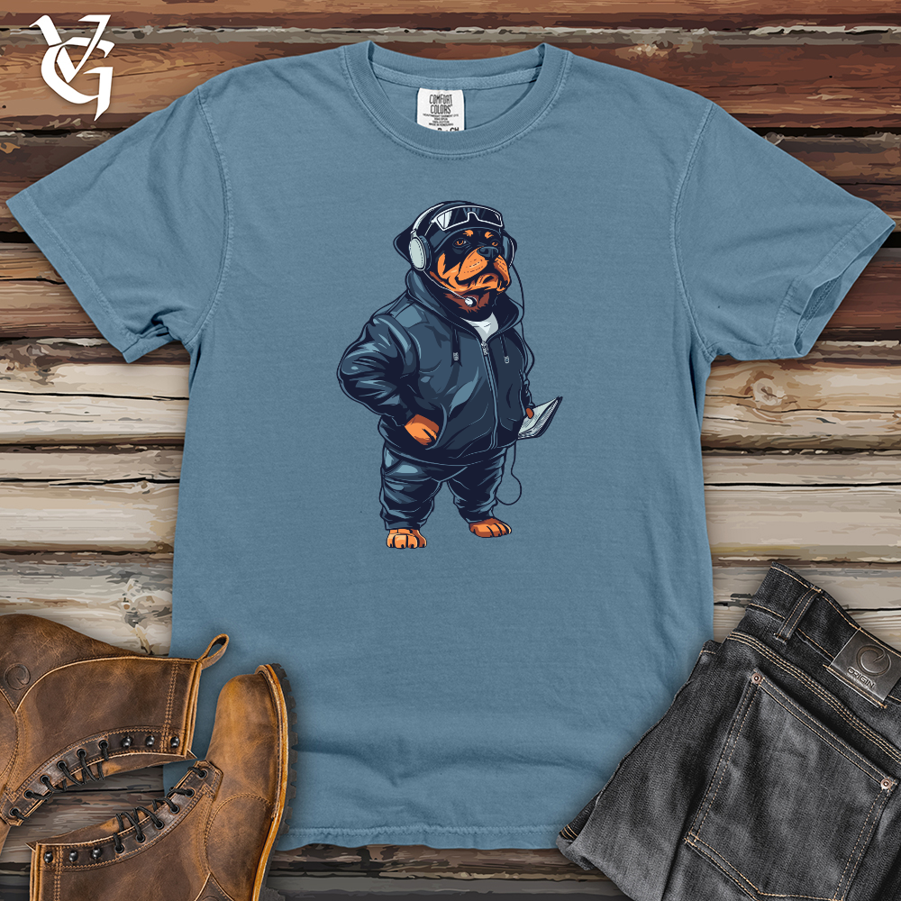 Viking Goods Rottweiler Football Coach Heavy Cotton Comfort Colors Tee Blue Jean / L