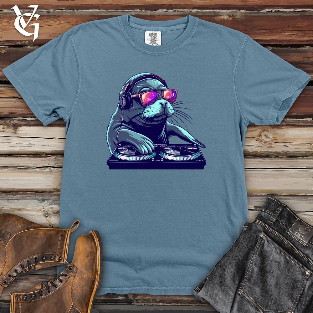 Viking Goods Seal DJ Groove Heavy Cotton Comfort Colors Tee Blue Jean / L