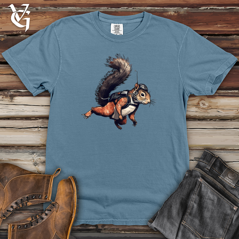 Viking Goods Skydiving Squirrel Heavy Cotton Comfort Colors Tee Blue Jean / L