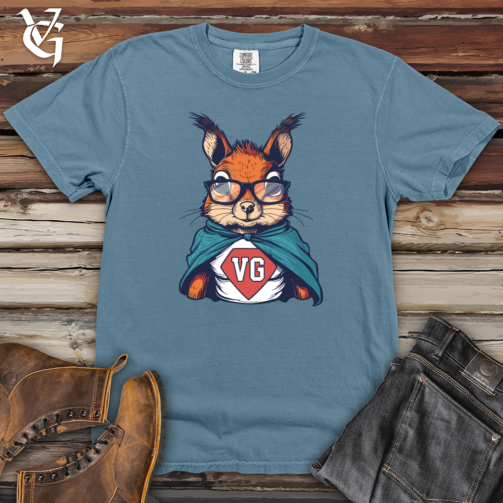 Viking Goods Squirrel Superhero Pose Heavy Cotton Comfort Colors Tee Blue Jean / L