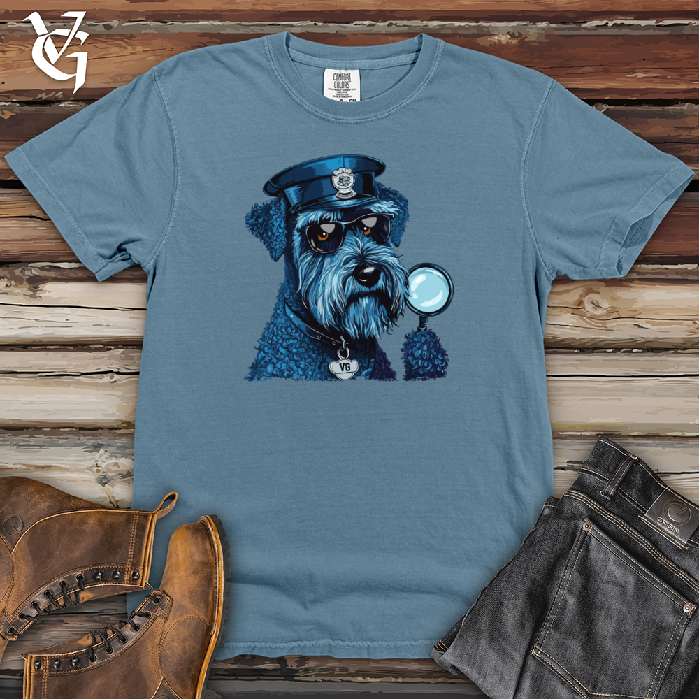 Viking Goods Terrier Police Detective Heavy Cotton Comfort Colors Tee Blue Jean / L