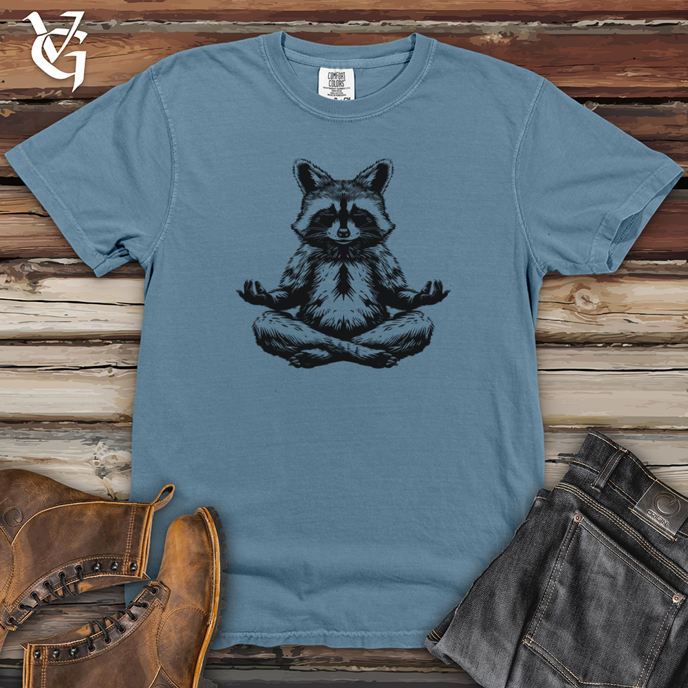 Viking Goods Zen Raccoon Harmony  Heavy Cotton Comfort Colors Tee Blue Jean / L