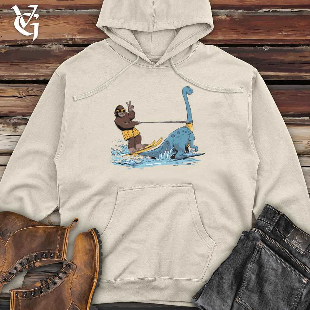 Viking Goods Bigfoot Riding Monster Midweight Hooded Sweatshirt Bone / L