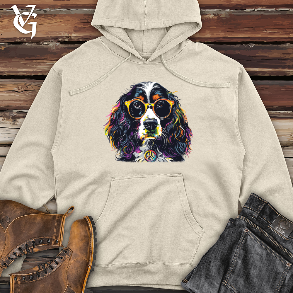 Viking Goods Hippie Canine Groove Midweight Hooded Sweatshirt Royal / L