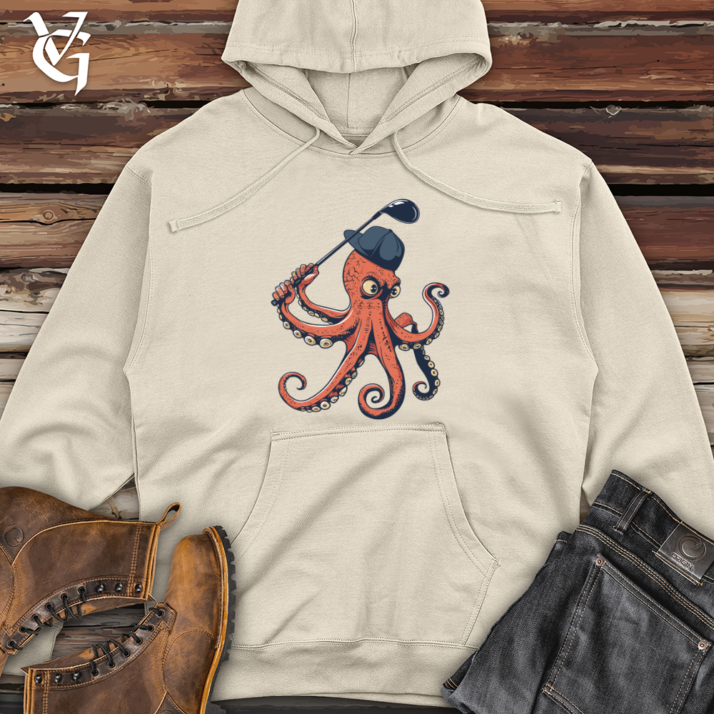 Viking Goods Octopus Golfing Ace Midweight Hooded Sweatshirt Bone / L