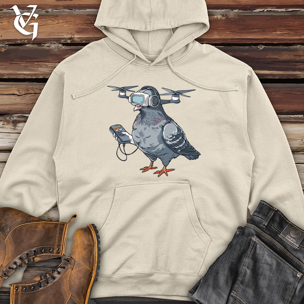 Viking Goods Pigeon Drone Pilot Midweight Hooded Sweatshirt Bone / L